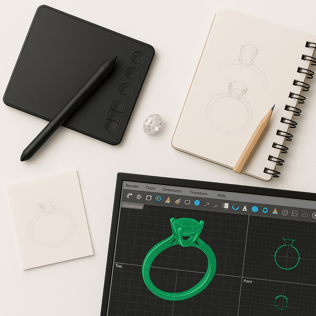CAD design of a custom ring