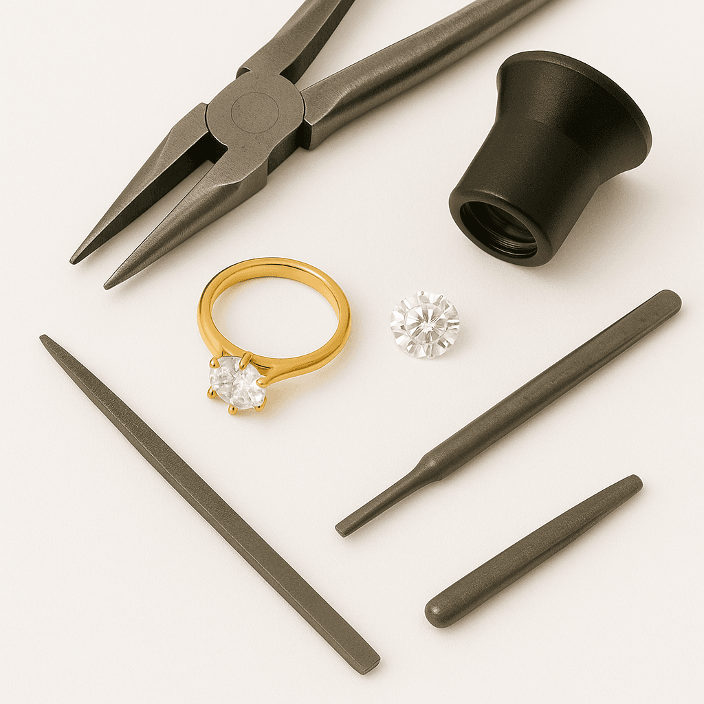 Setting a diamond in a custom ring