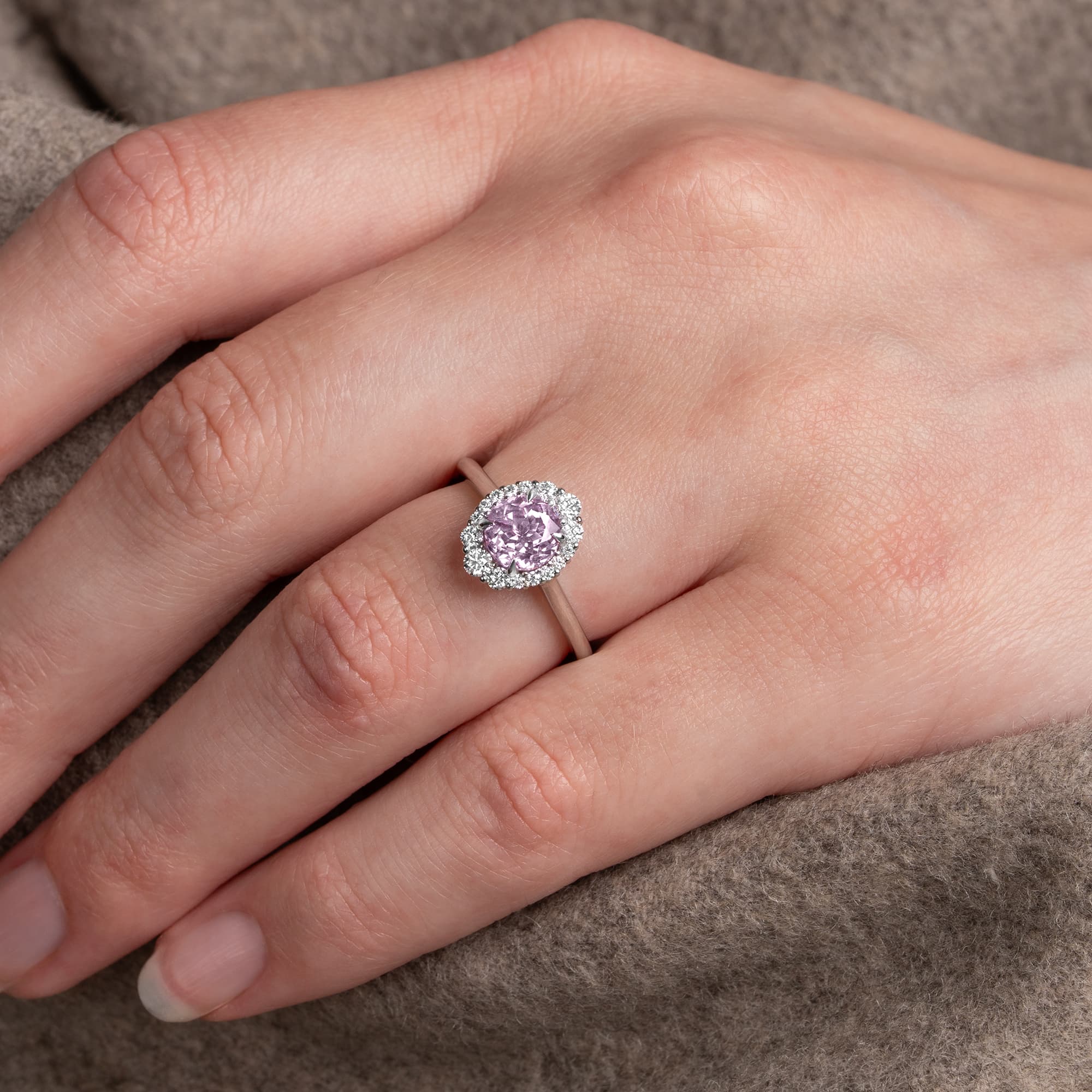 An amethyst engagement ring from the Aardvark Jewellery collection