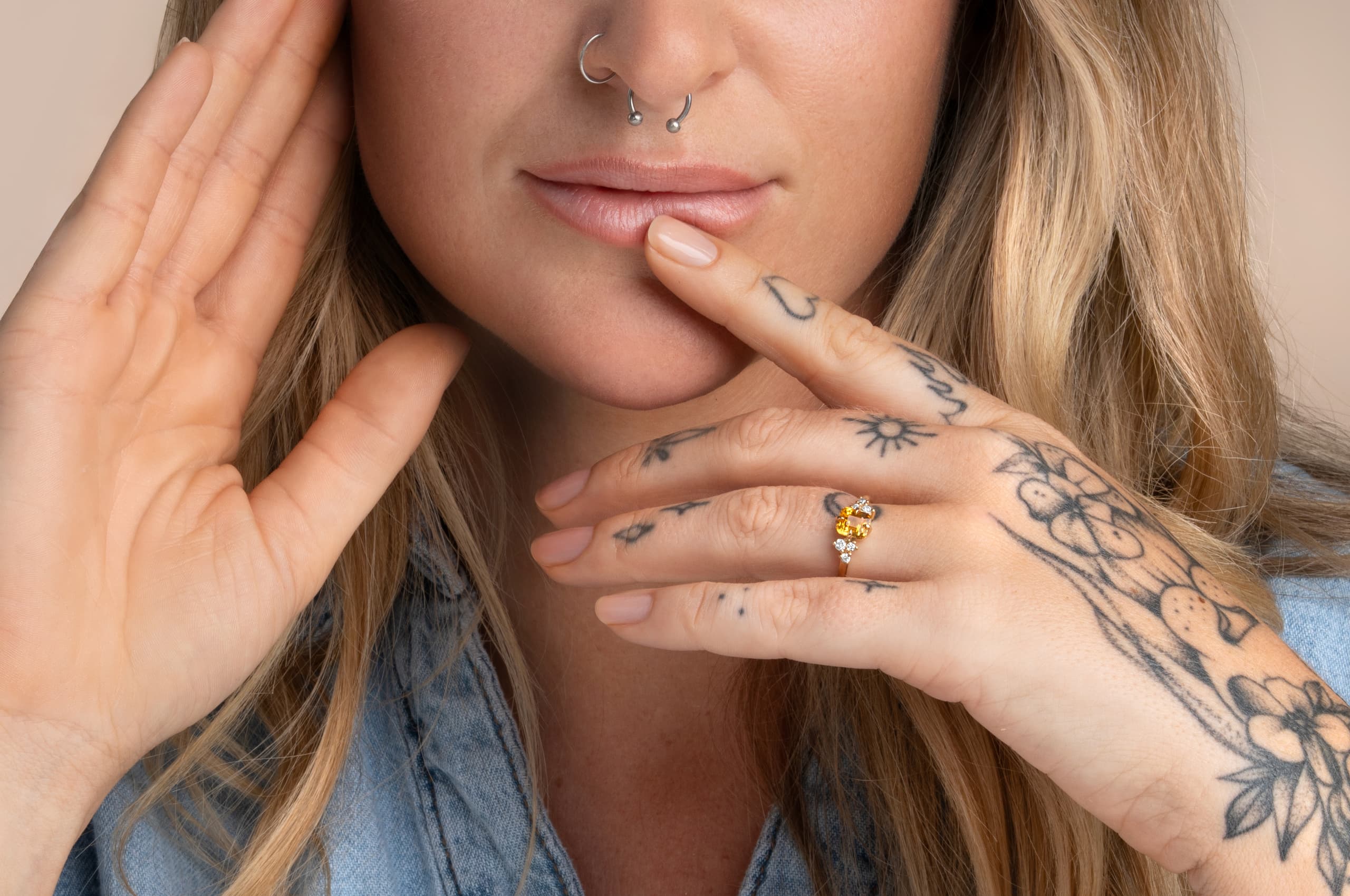 An asymmetric engagement ring from the Aardvark Jewellery collection