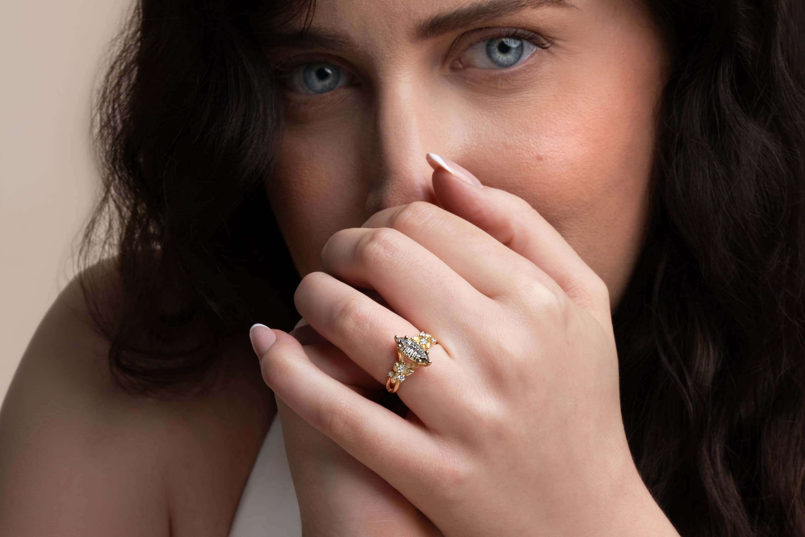 A floral engagement ring from the Aardvark Jewellery collection