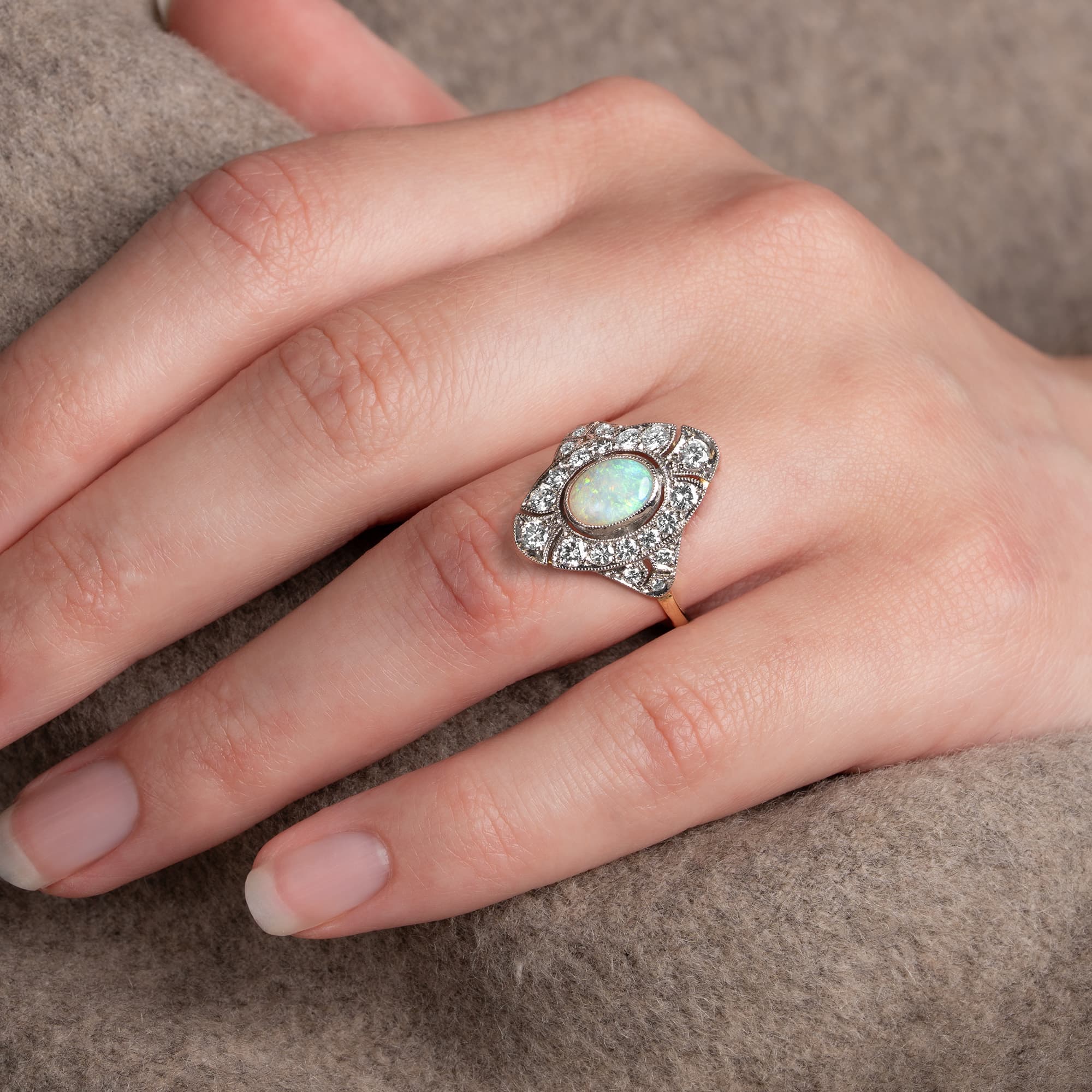 An opal engagement ring from the Aardvark Jewellery collection