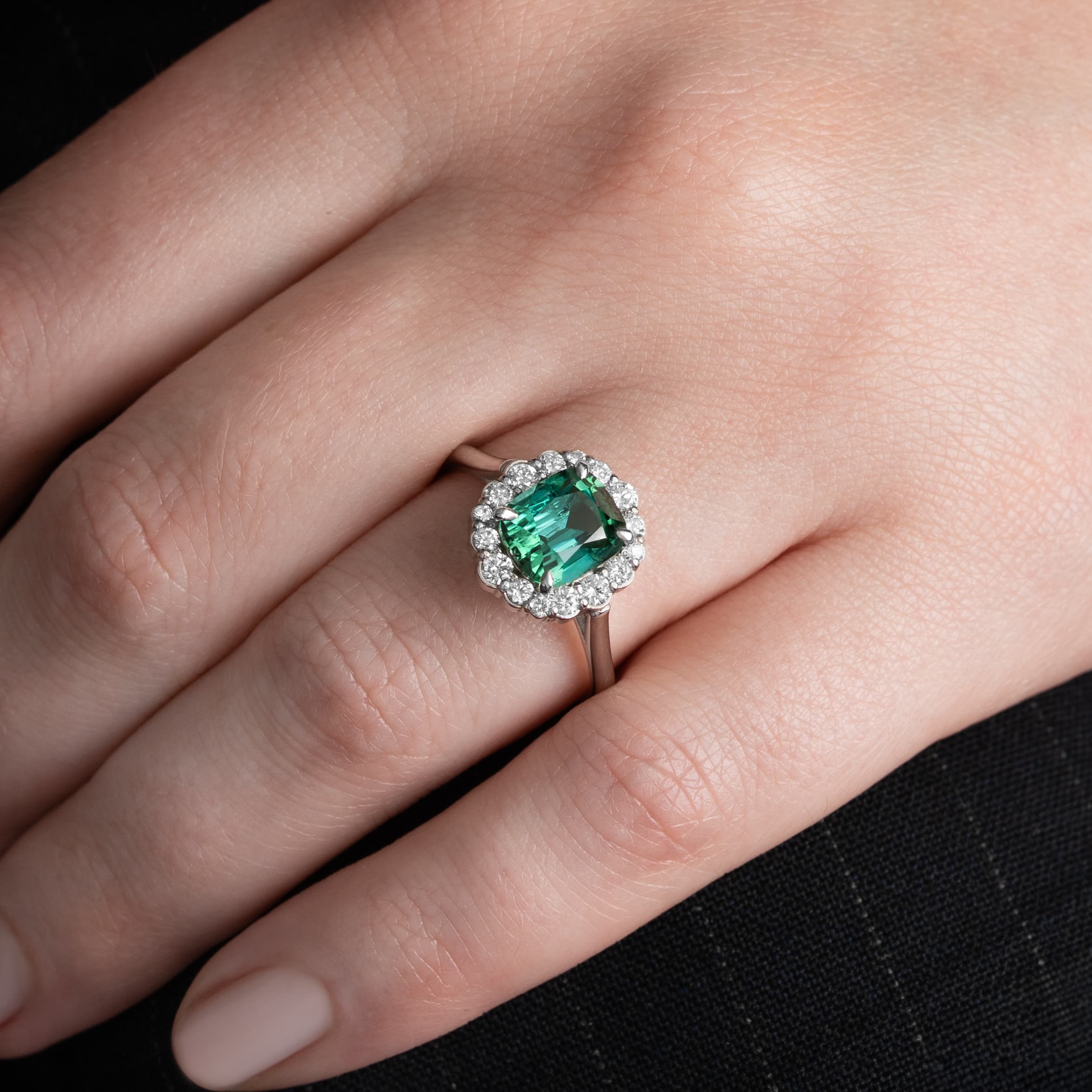 A tourmaline engagement ring from the Aardvark Jewellery collection
