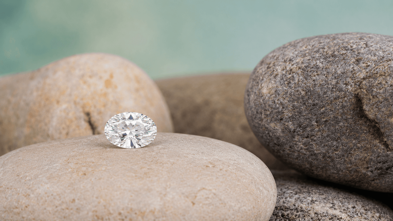 A loose moissanite gemstone