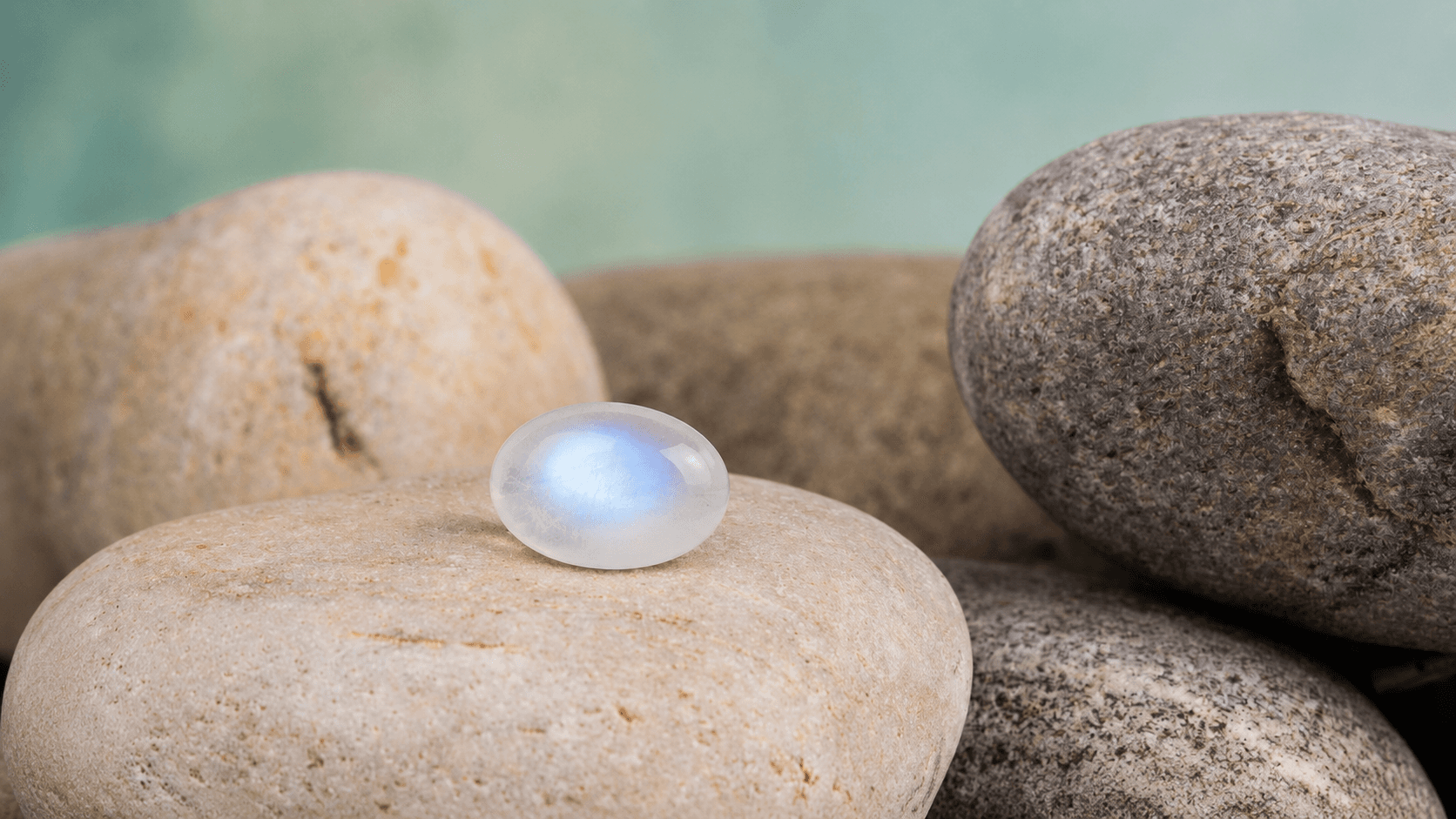 A loose moonstone gemstone