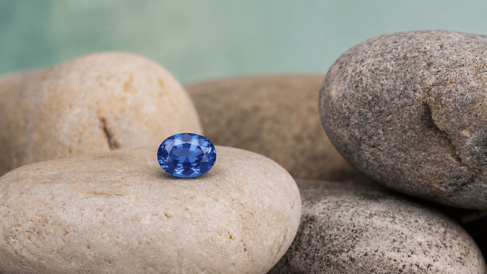 A loose sapphire gemstone