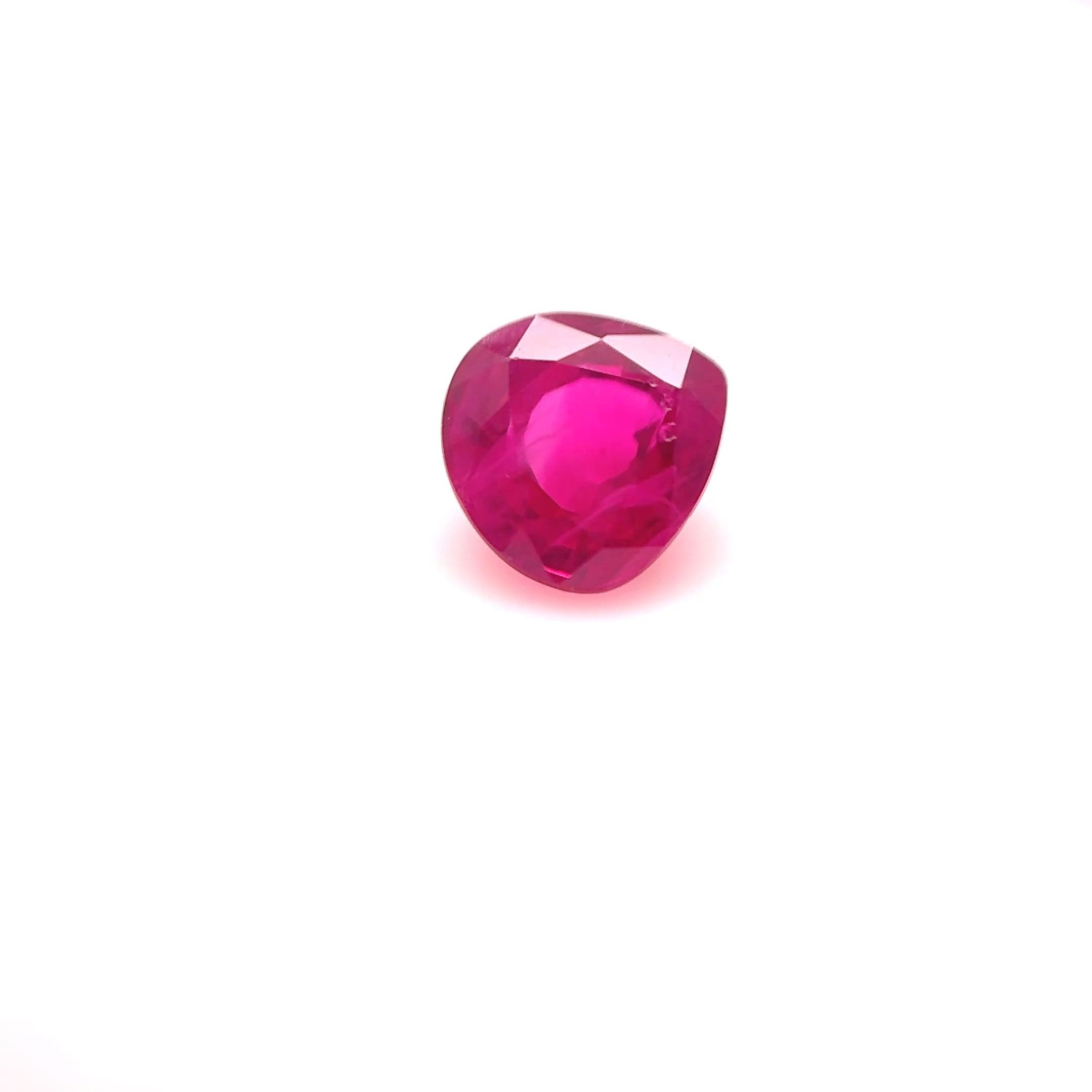 0.64ct Pear Natural Ruby