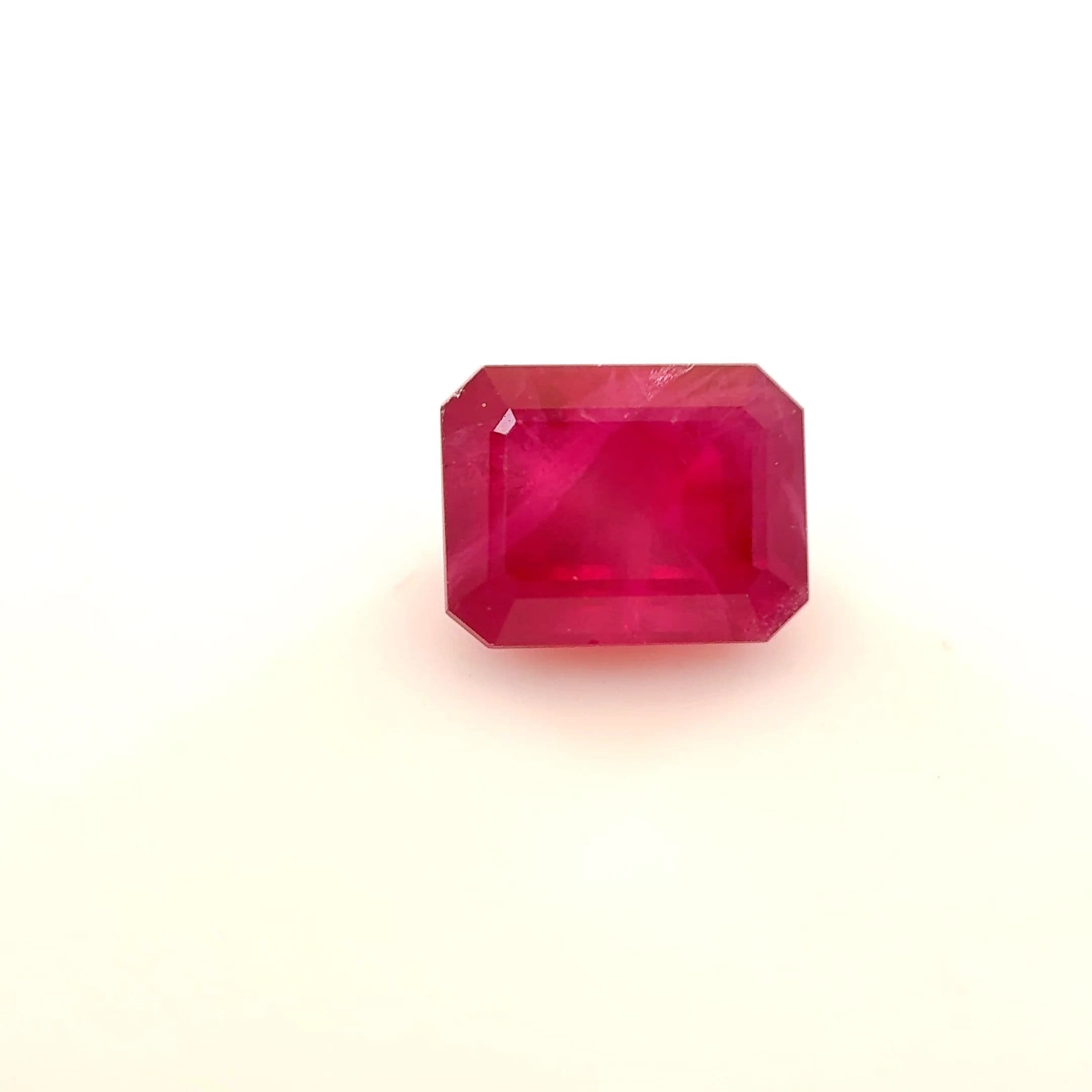 1ct Emerald-cut Natural Ruby