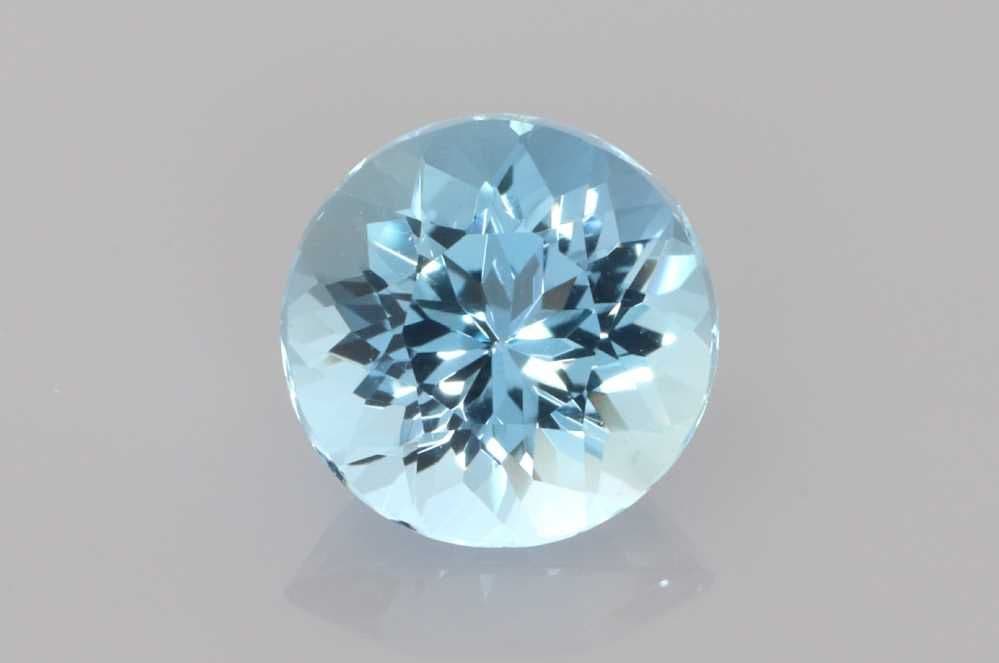 1.23ct Round Natural Aquamarine