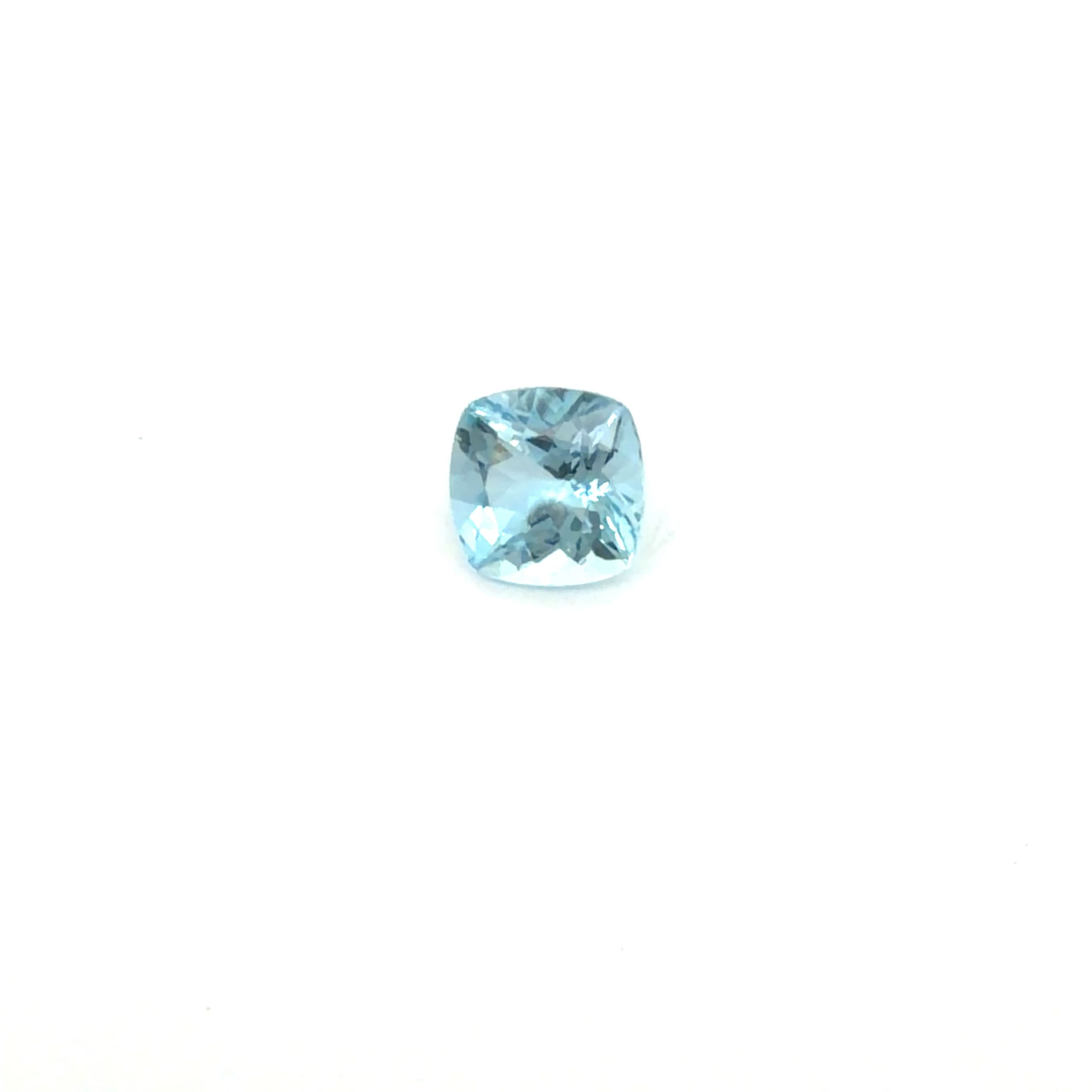 0.84ct Cushion Natural Aquamarine