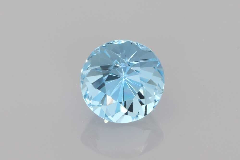 1ct Round Natural Aquamarine