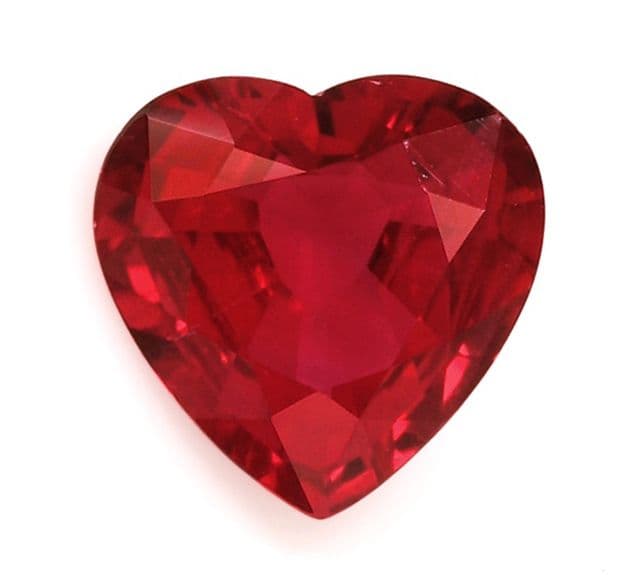 0.87ct Heart Natural Ruby