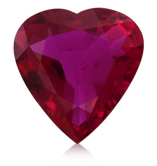 0.9ct Heart Natural Ruby