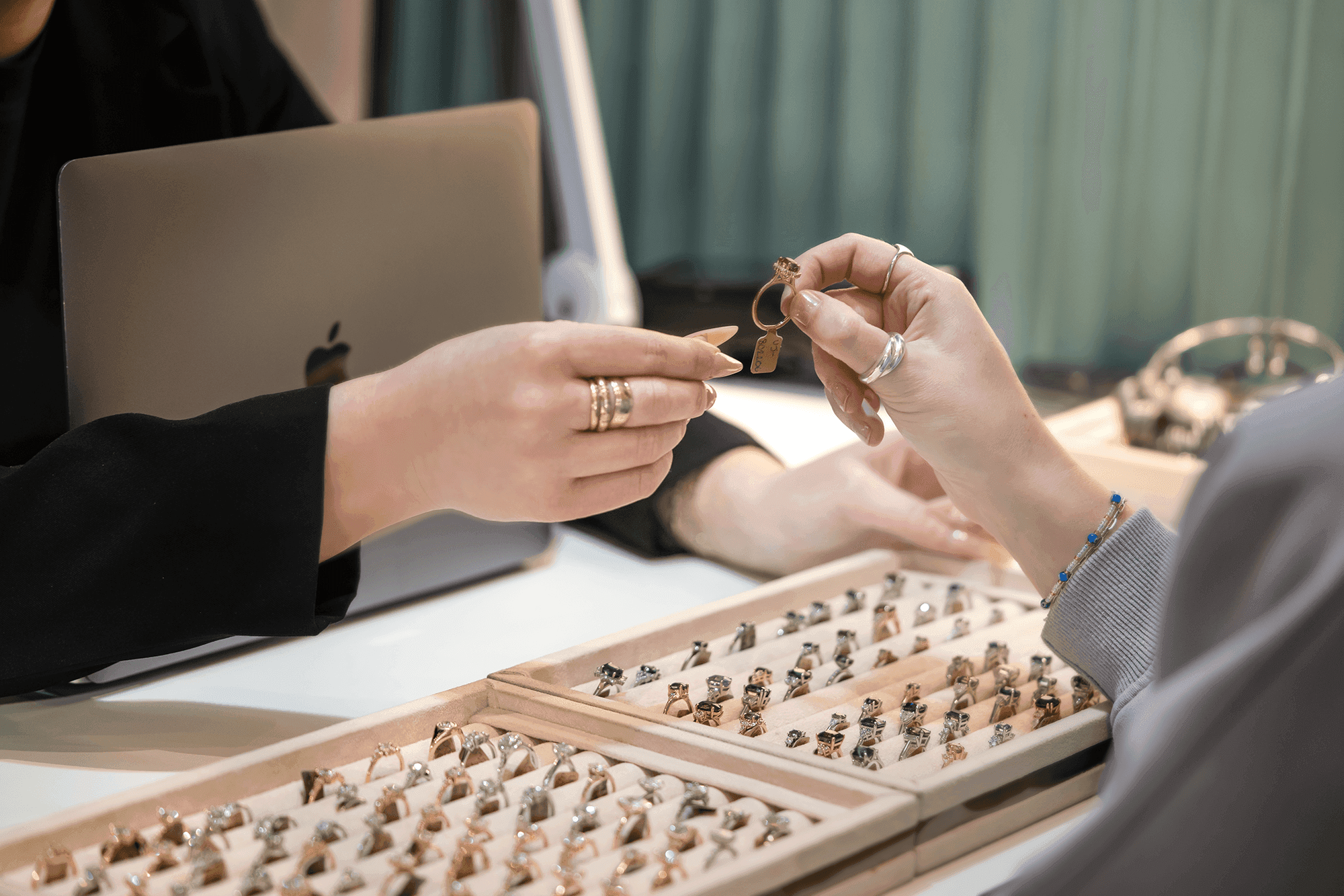 A customer consultation appointment for an engagement ring at Aardvark Jewellery