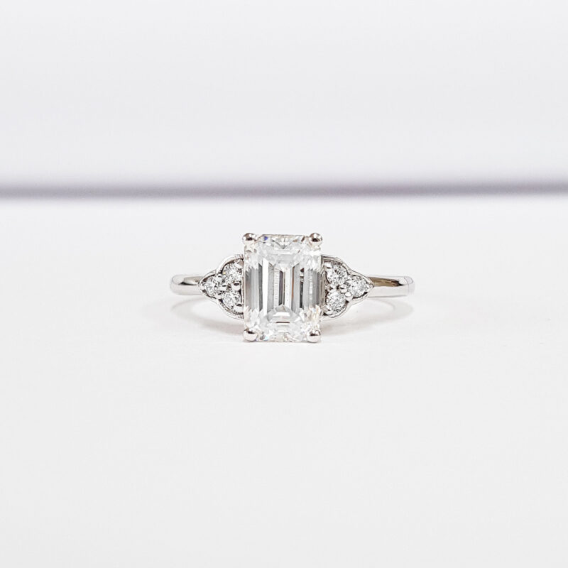 White Sapphire Emerald Cut Ring Top Sellers, 50% OFF | www 