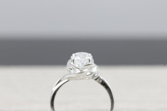 rose petal diamond ring