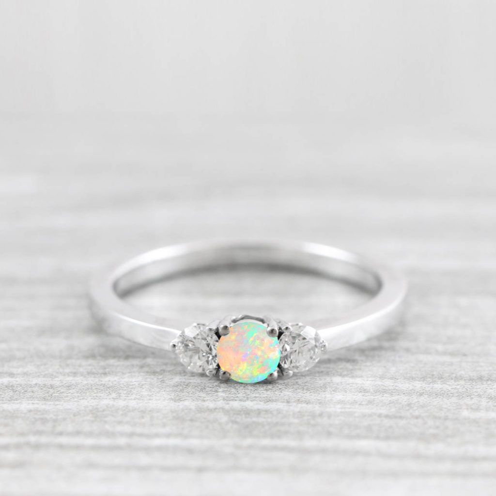 Paraiba emerald and diamond engagement ring handmade in yellow/rose ...