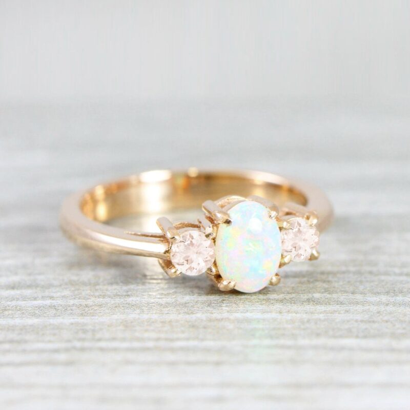 Morganite Engagement Ring | Chicago Wedding Bands & Co.