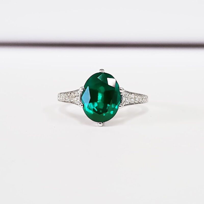 Margaret Solow | Emerald Oval 14k Gold Ring at Voiage Jewelry