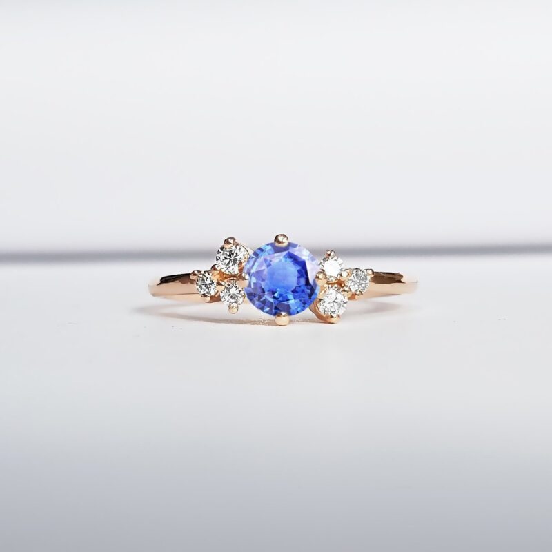 Ice Blue Sapphire Engagement Ring