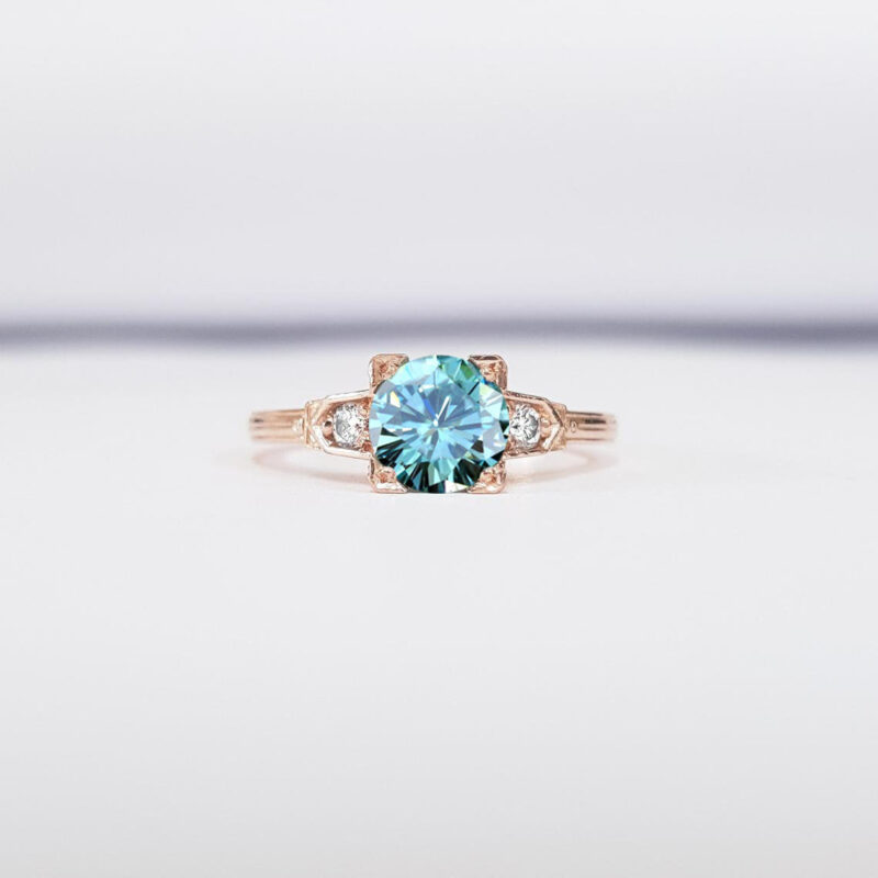 Pale Blue Diamond Engagement Ring | estudioespositoymiguel.com.ar