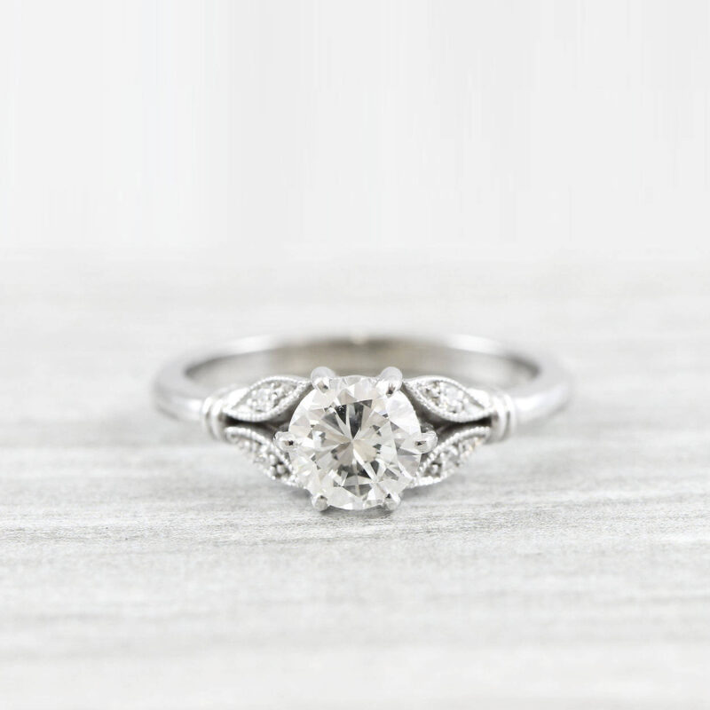 1 Carat Diamond  solitaire engagement  ring  in 18 carat 