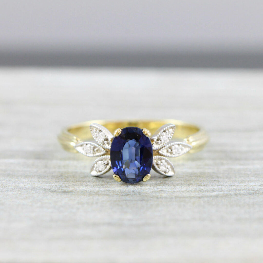 Sapphire engagement sale rings uk