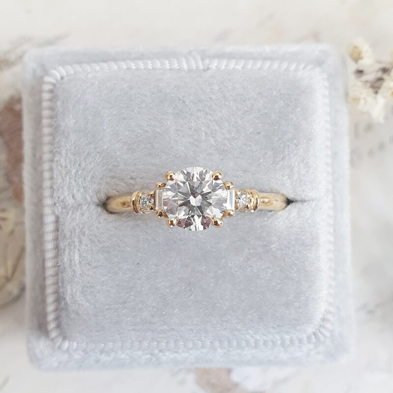 Art Deco Inspired Lab Grown Diamond Engagement Ring – Aardvark Jewellery