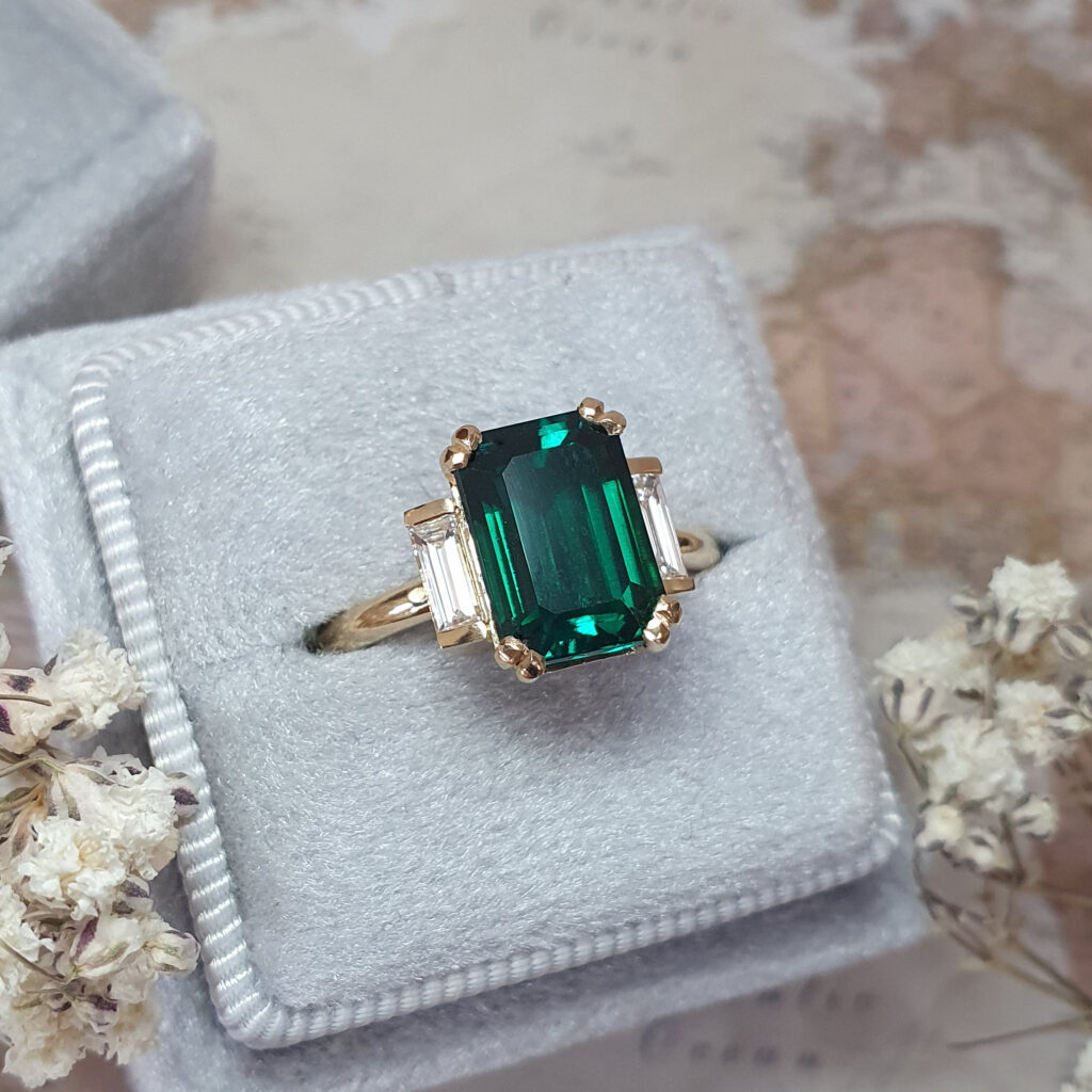 Emerald Engagement Rings | Vintage Inspired Rings | Lab Grown – Infinity  Diamond Jewellery
