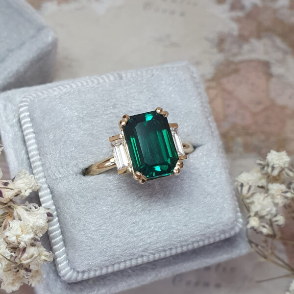 Emerald silver Ring panna silver ring