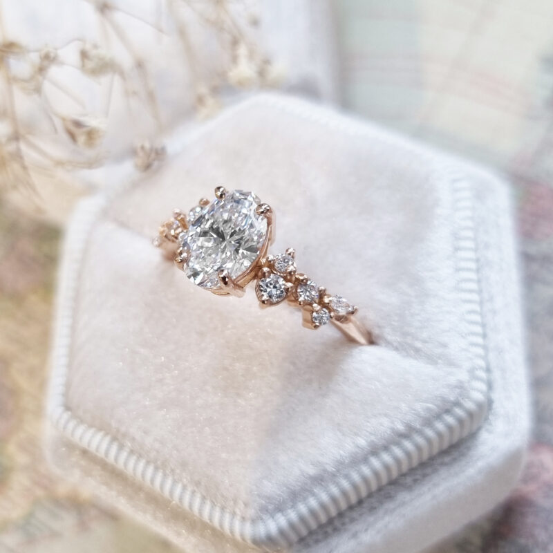 Art deco inspired lab grown diamond engagement ring – Aardvark Jewellery