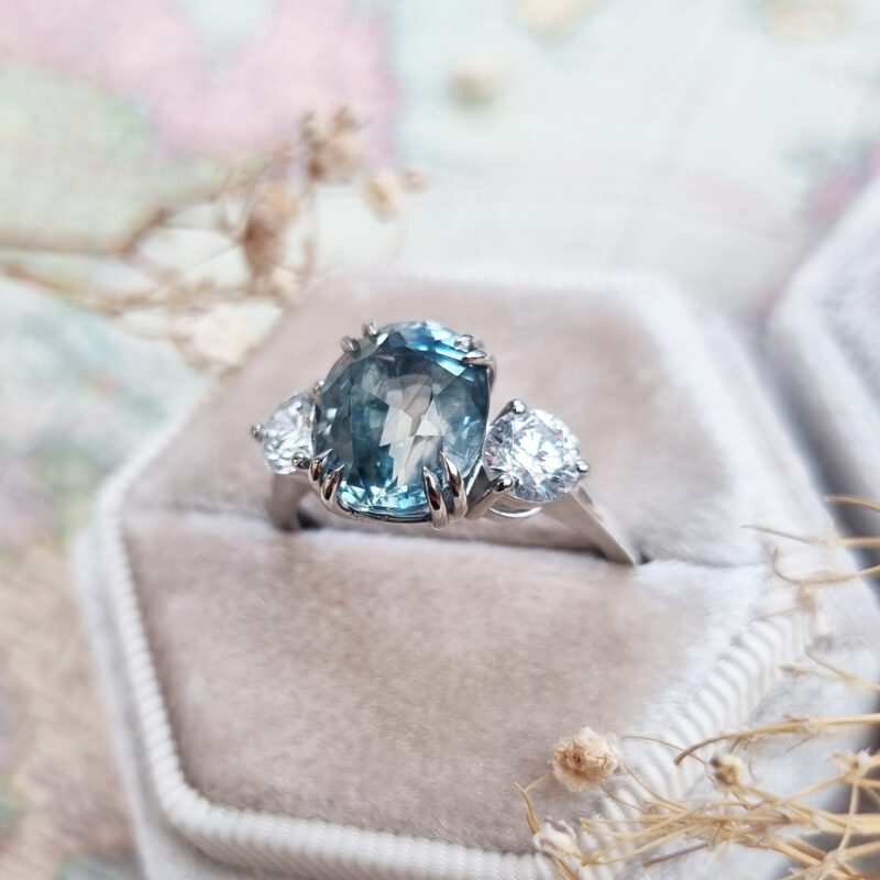 Natural Alexandrite Diamond Ring 0.48ct Oval Blue Green Certified 14K White  Gold | eBay