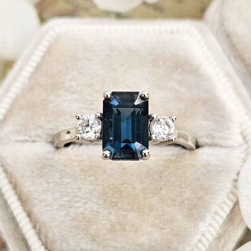 Pear Shaped Blue Diamond Engagement Ring | Barkev's